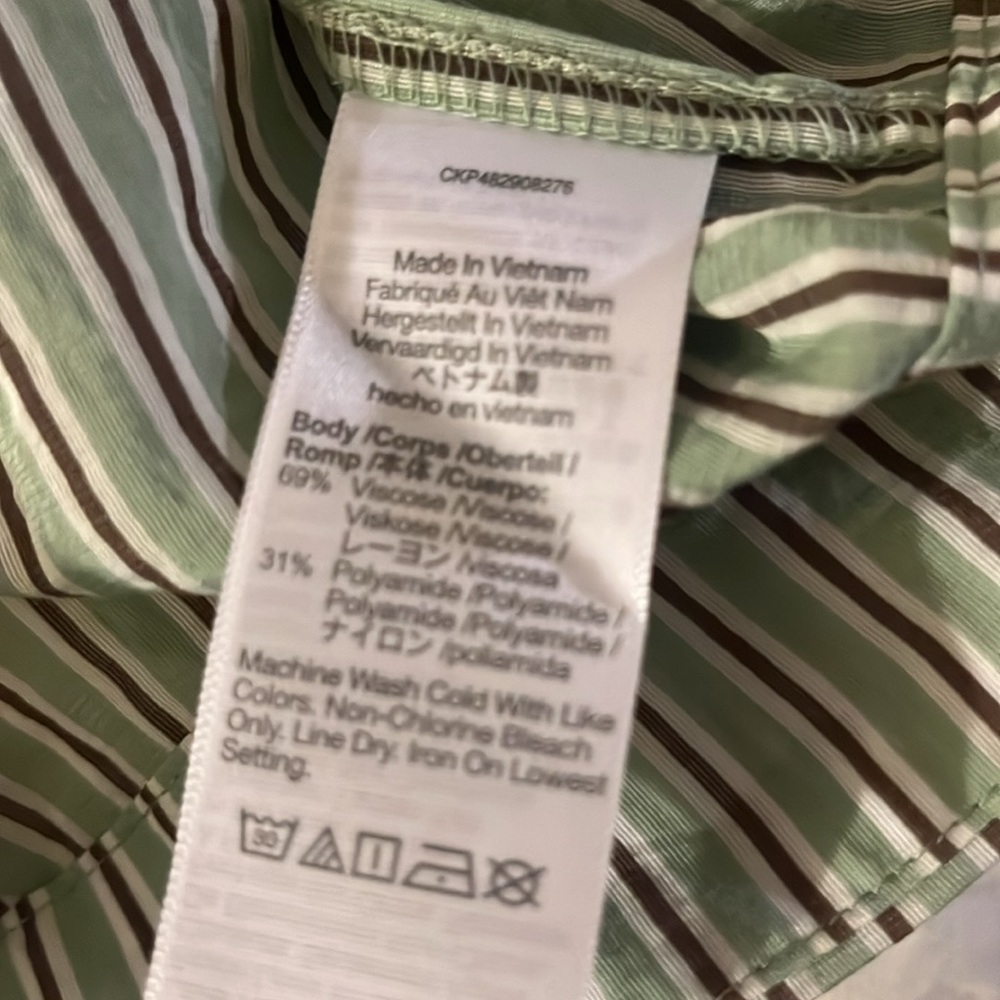 Madewell Japanese style boxy linen- like Boho breezy striped top - Picture 5 of 6